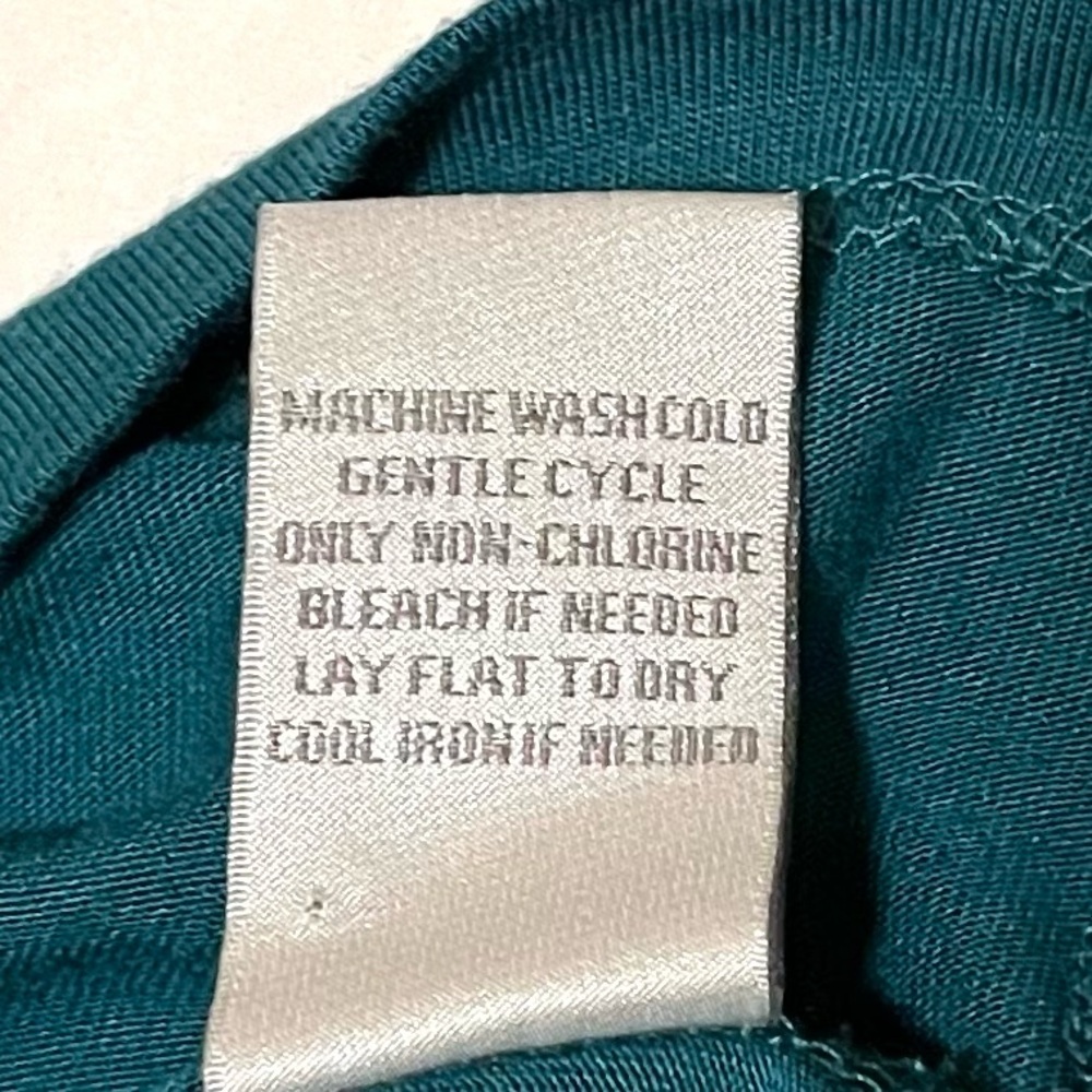 Soft Surroundings Teal Blouse with Black Yoke - Picture 9 of 13